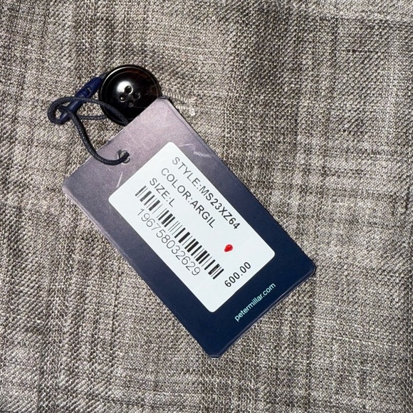 Peter Millar Crown Crafted Journeyman Linen Vest Men's Size Large Argil - Picture 4 of 12